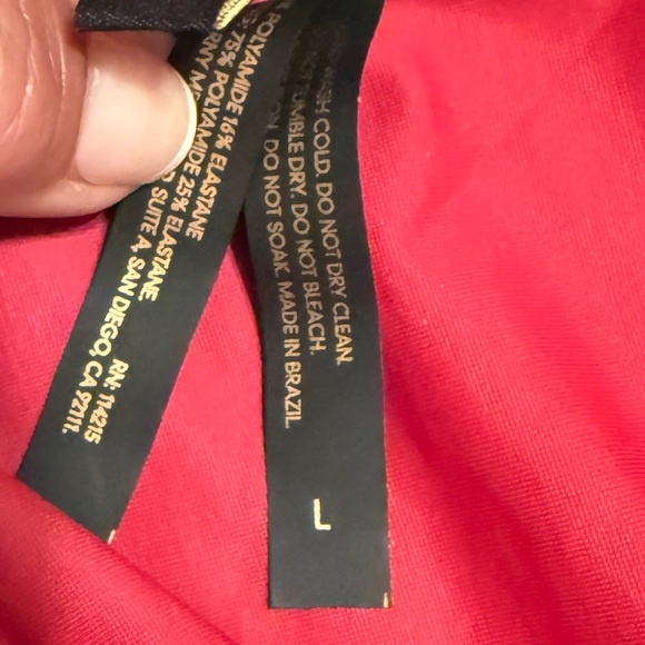 VIX Paula Hermanny Bia Red Bikini Bottoms Womens Brazilian Size L - Picture 5 of 9